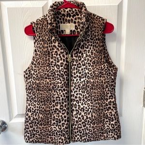 Michael Kors leopard puffer vest